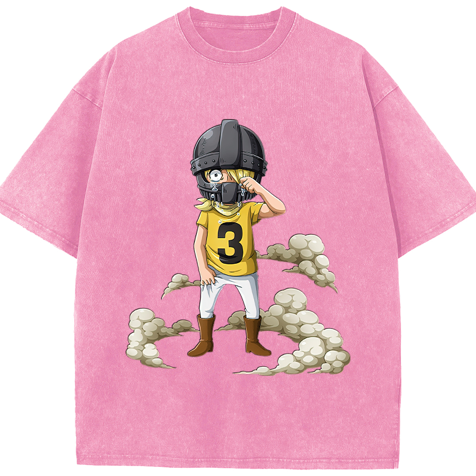（画像用） ワンピース サンジ ONE PIECE Sanji 綿100% ヴィンテージ風 半袖Tシャツ（フロントプリント）